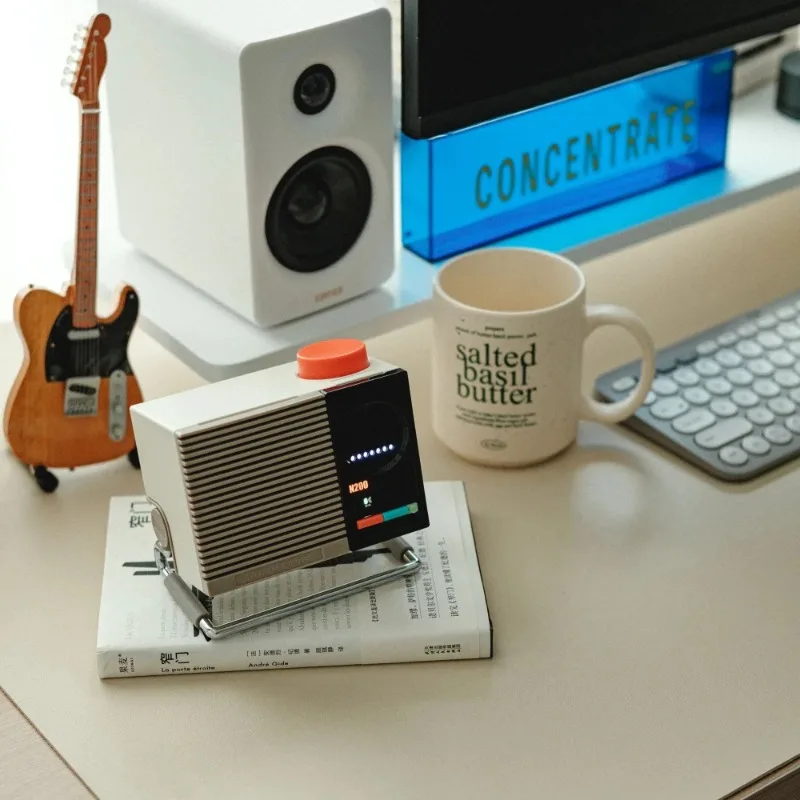 SYITREN N200 Bluetooth5.3 Desktop Speaker Retro Sound Small Computer Mini Audio Gaming HiFi Stereo Laptop Desktop Ornament  Gift