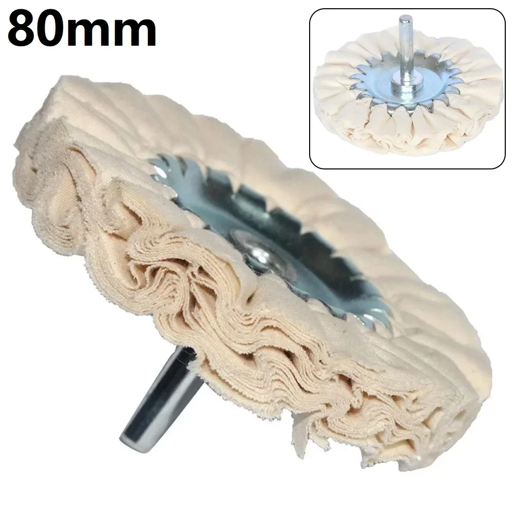 

1pc 80mm 3inch Cotton Airway Buffing Wheel Cloth Open Bias Polishing Buffs Wheel Buffers Polishers Power Tools Accessories