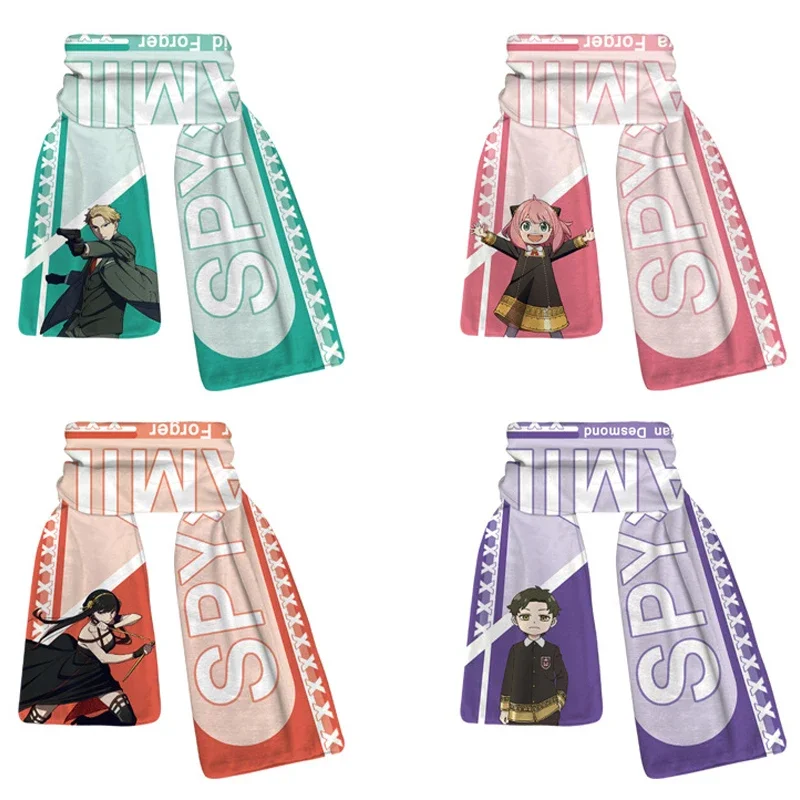 Anime SPY×FAMILY Cartoon Scarves Around Animation Creativity Super Soft Scarf Warm Scarves for Men Women in Autumn and Winters