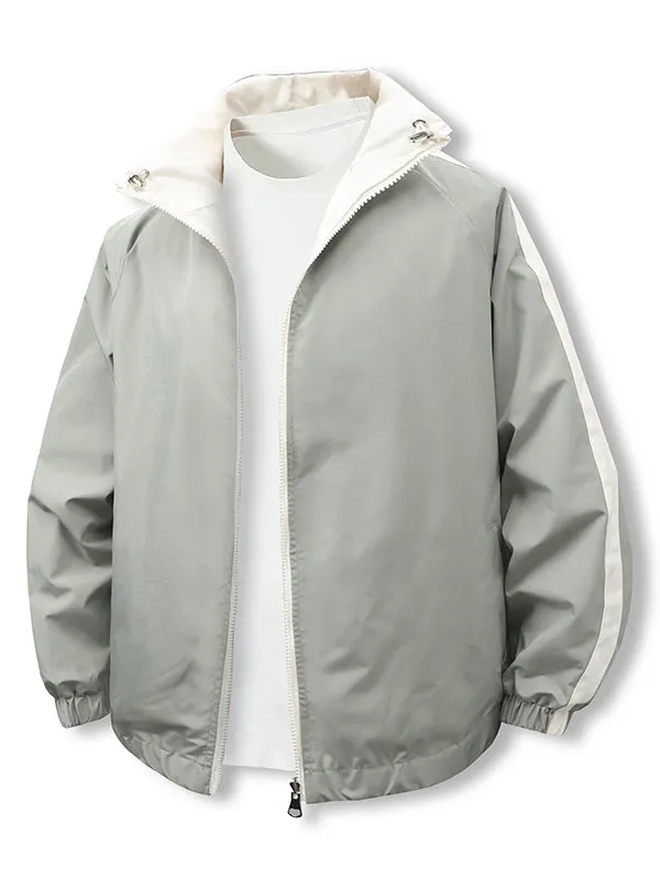 

Casual Unisex Double-Sided Wearable Long Sleeve Jacket Simple Style Loose Fit Spring Autumn Fashionable Outerwear for Men