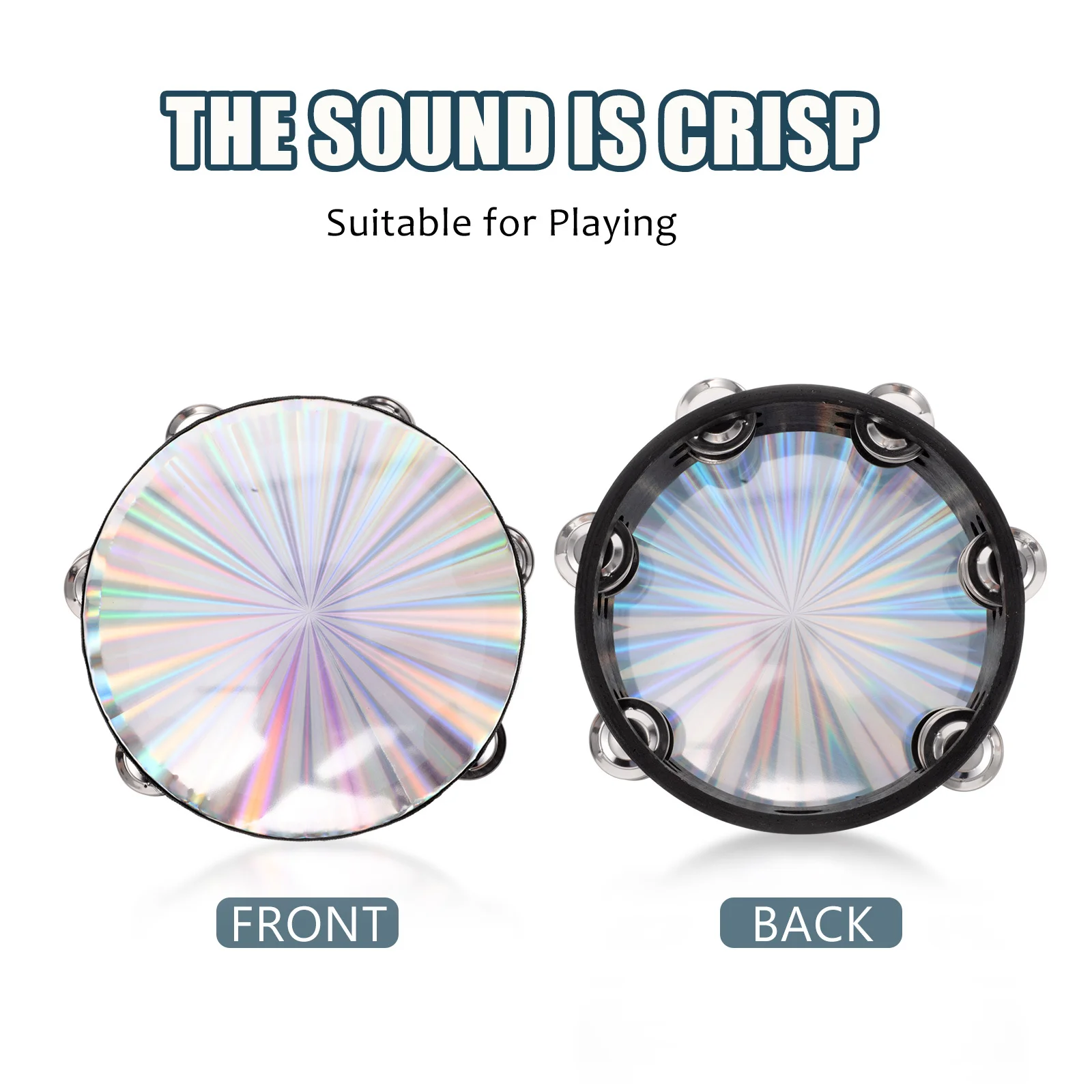 2 قطعة أورف أداة قرع للأطفال صف مزدوج الأناشيد يده الدف طبل صوت واضح تصميم متعدد الاستخدامات حجم مثالي