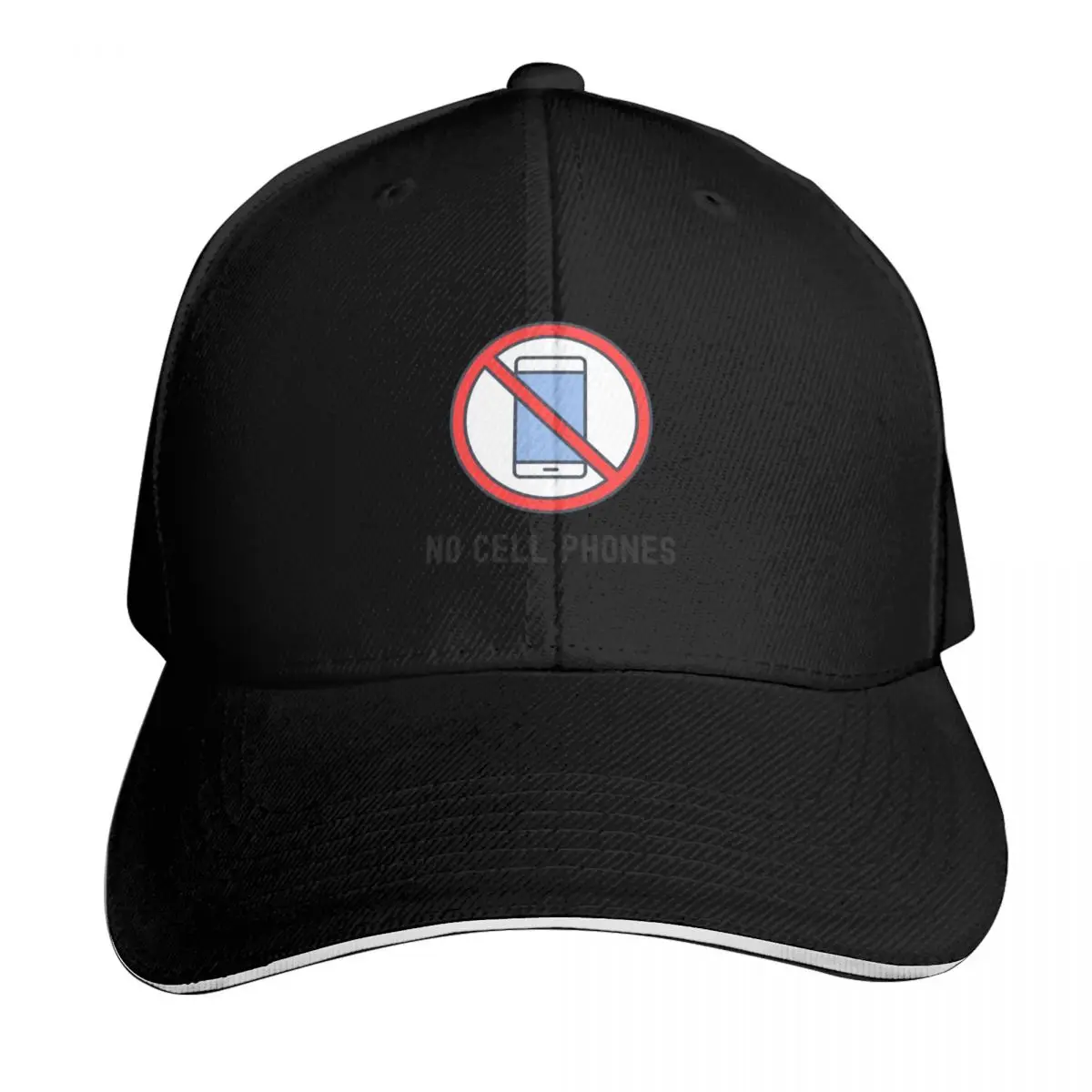 No Cell Phones No Mobile Phones Baseball Cap Low Profile Unstructured Unisex for Men Women Outdoor Golf Running Hiking