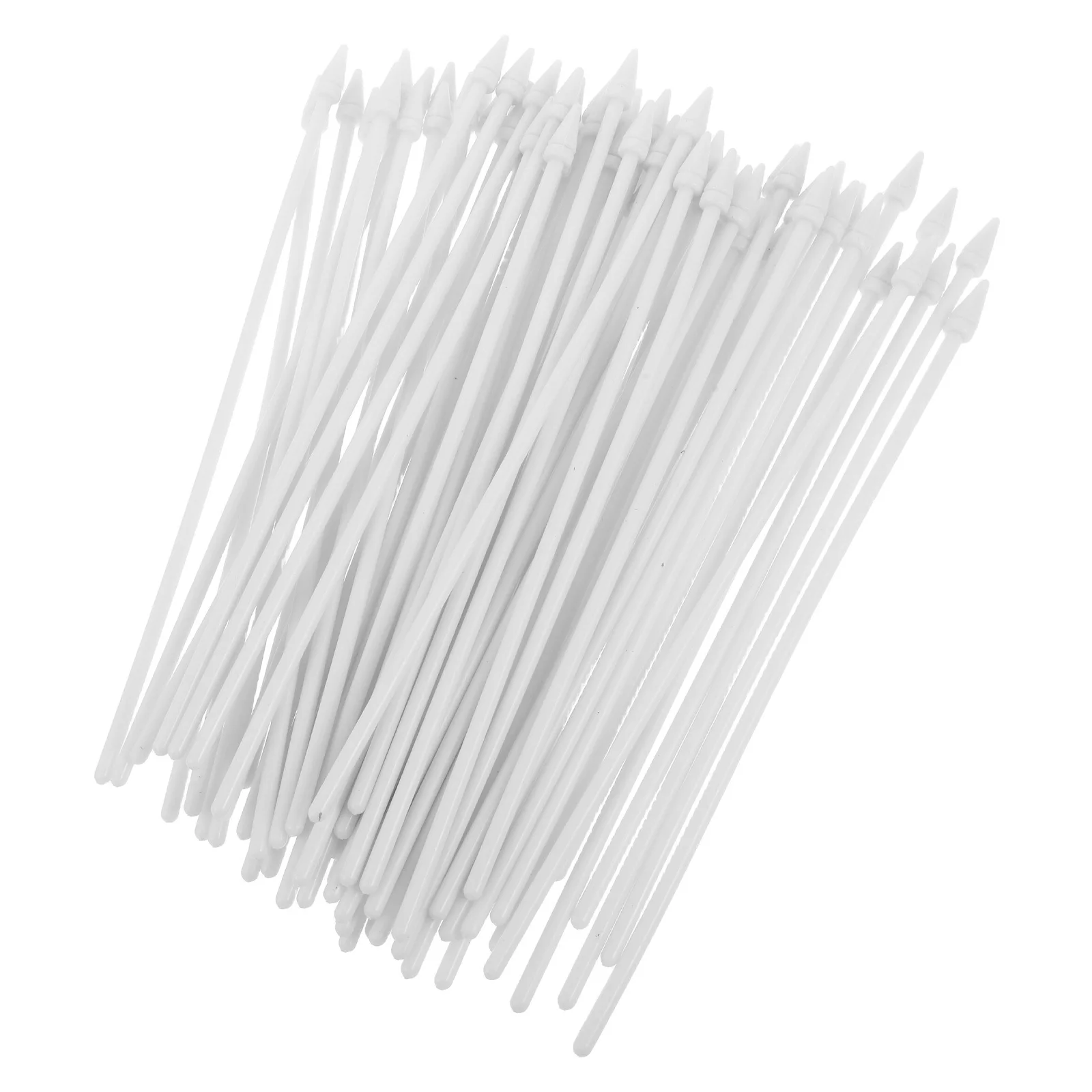 

100Pcs Handheld Plastic Flag Pole Stick Mini White Flag Rods for DIY Crafts Praise Dance Worship Flags Portable Small Flagpole