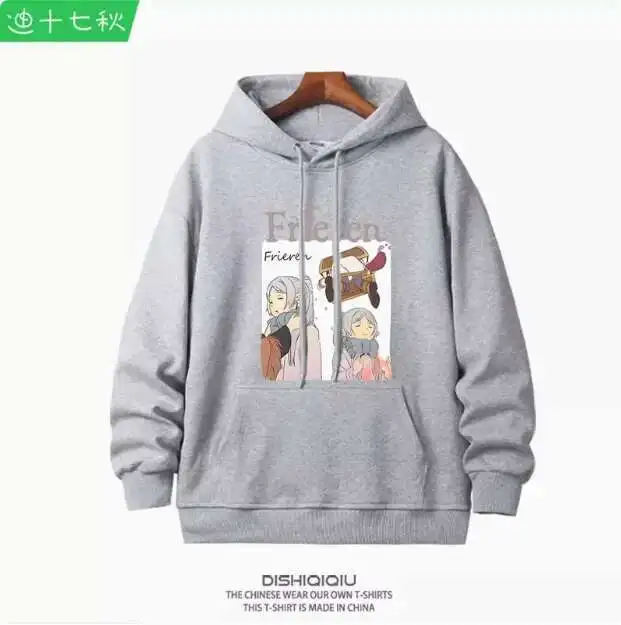 Аниме Frieren: Beyond Journey's End Frieren Толстовка с капюшоном Косплей Осень Зима Мужчины Женщины Пальто Свободная куртка Топы аниме