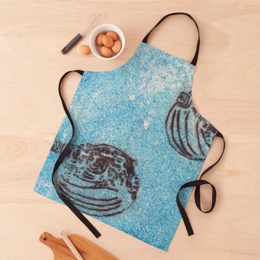 

Michele Ouellet Canada “Fugu Fugu” Drypoint on acrylic monotype Apron For Men Women's Dresses with pockets Apron