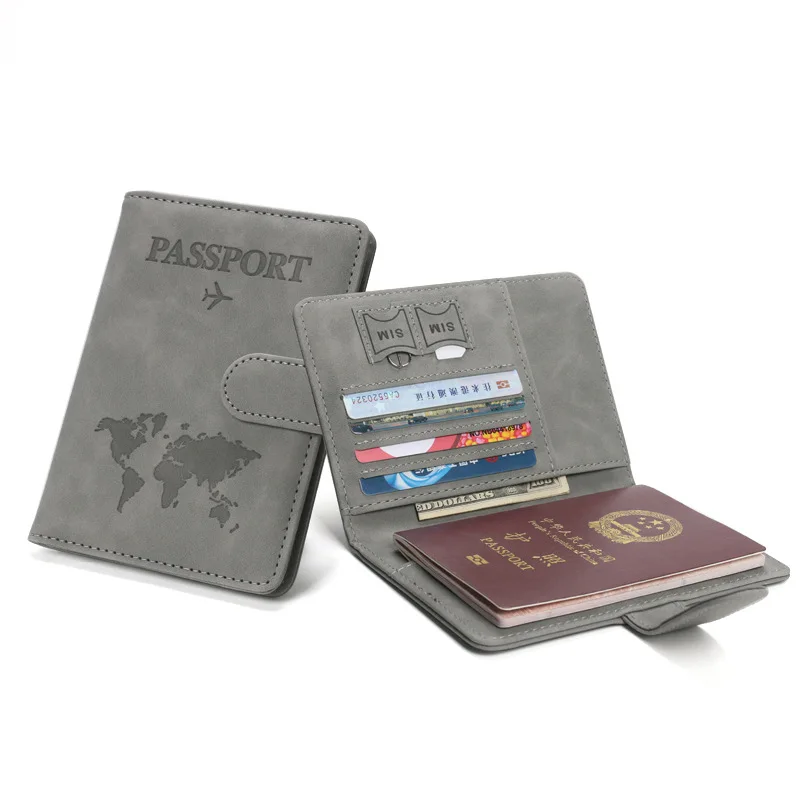 

Многофункциональная сумка для паспорта из искусственной кожи с отделениями для кредитных карт и удостоверением личности, держатель для паспорта, противоугонная RFID-блокировка, чехол для паспорта