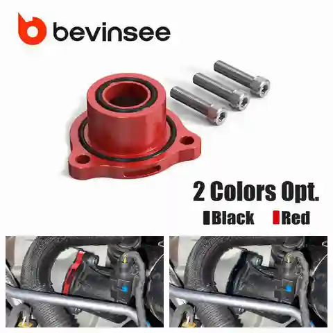 BEVINSEE Atmospheric Blow-off Valve Spacer Kit for Audi A3 8V A4 B9 A5 8W TT S3 RS3 for VW for Golf Mk7/7.5 GTI/R 1.8T 2.0T