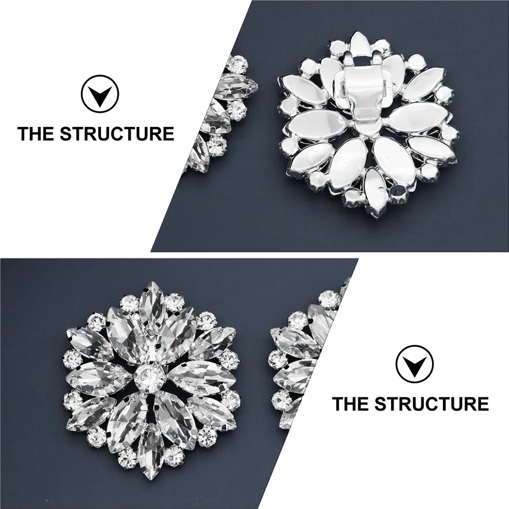 

Shoe Buckle Accessories Flower Clips Rhinestones Shoes Accessory Jewelry for Women Flowers Alloy Embellishments Banquet