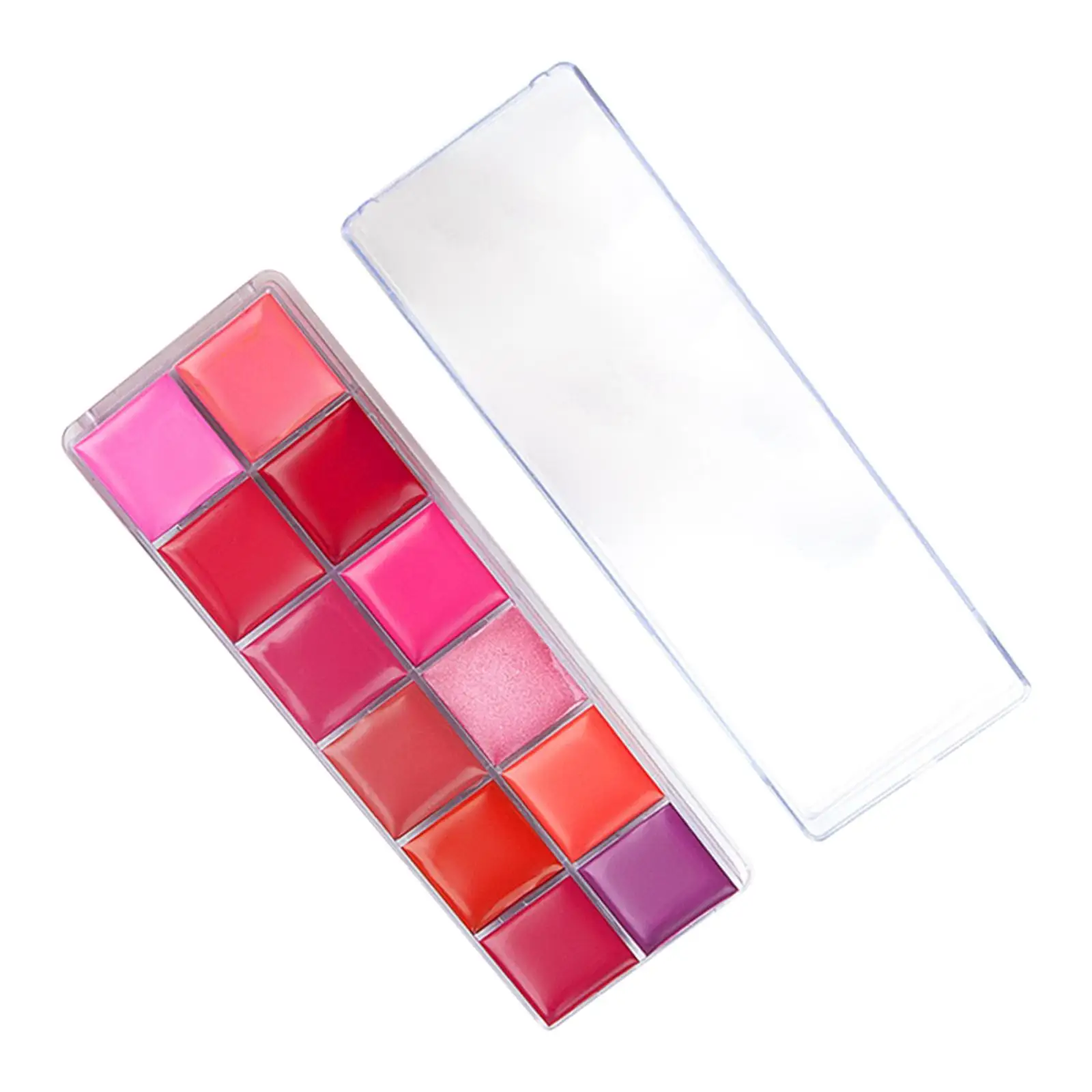 12-kleuren lippenstiftpalet Shimmer en Matte Lipgloss Palette Crème Lippalet