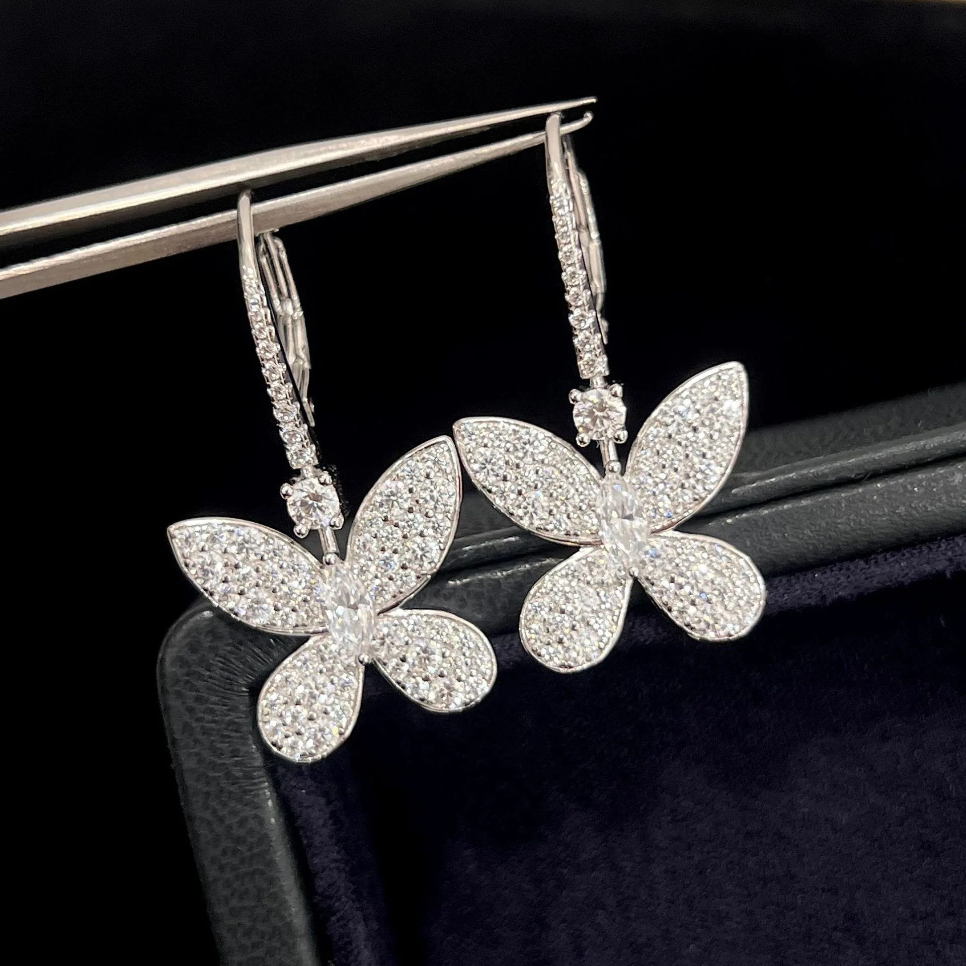 2024 S925 Classic New Product Trend Anniversary Famous Brand Party Luxury Jewelry Butterfly Earrings Wedding Gift