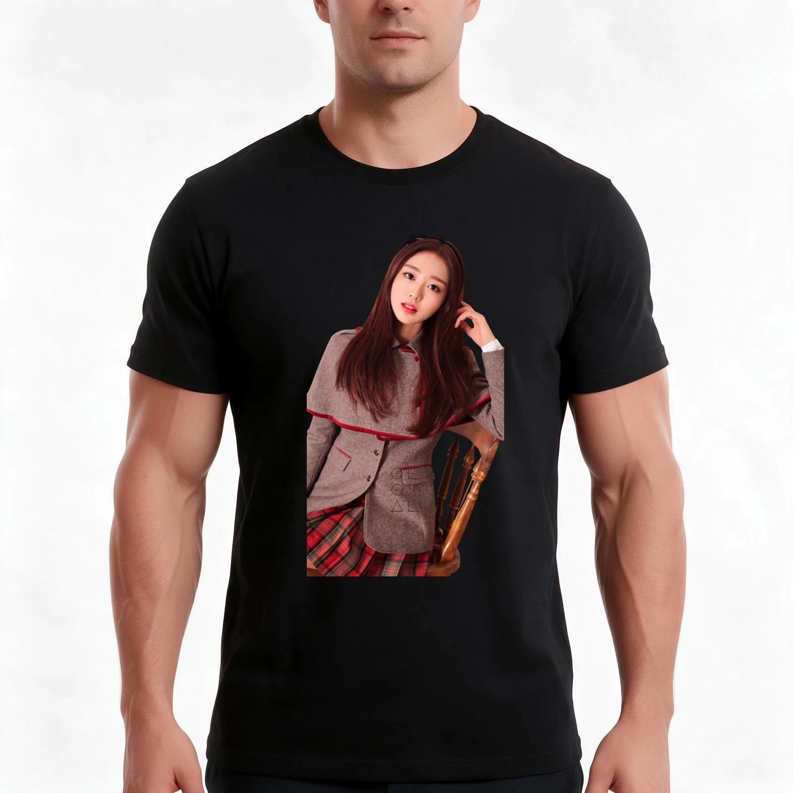 yves from loona official photoshoot T-Shirt, Summer Casual Cotton Tee, Oversized Streetwear Tops, Vintage Graphic Print