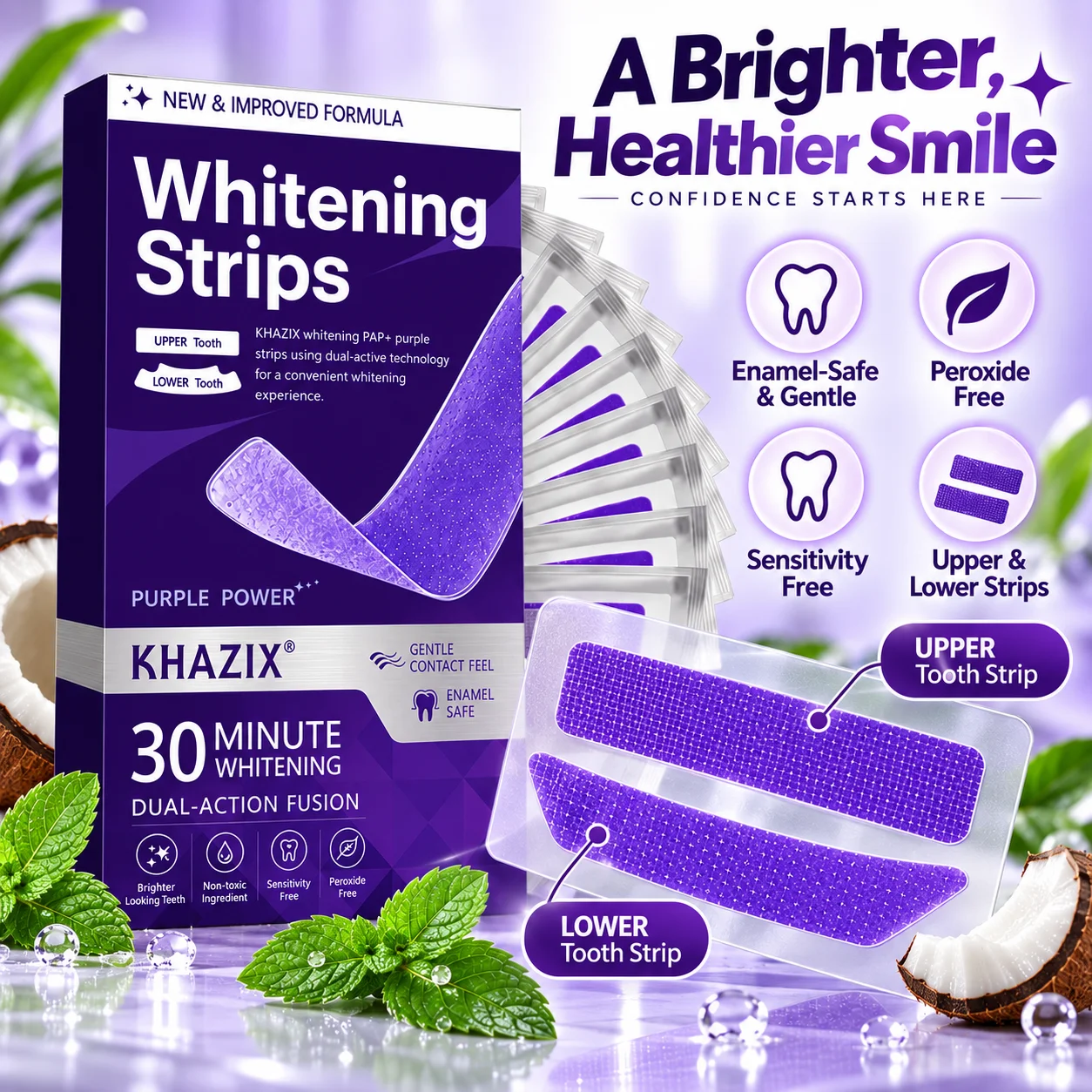 Dental Care Strips Oral Hygiene Teeth Patch Fresh Breath Mouth Cleaning Strips for Daily Use view 6