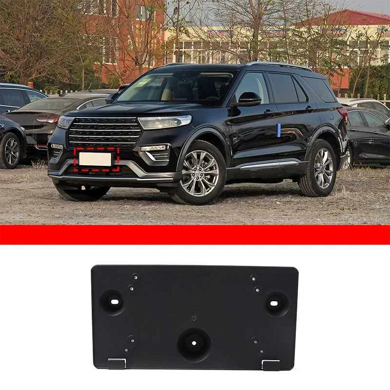 

For Ford Explorer 20 ABS Black Car Front Bumper License Plate Tag Mounting Bracket Holder Car Accessories FO1068182/LB5Z17A385AA