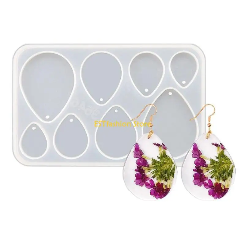 Y5GC Jewelry Molds with Holes Hand-Making Accessories Silicone Material for Earrings