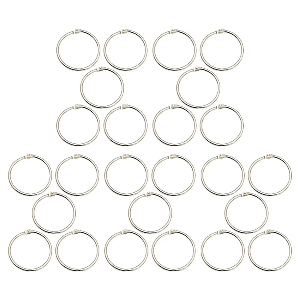 

25pcs Binder Rings 45mm Inner 50mm Outer Diameter Metal Rings for DIY Albums Index Cards Notebooks Scrapbook Keychains Storage