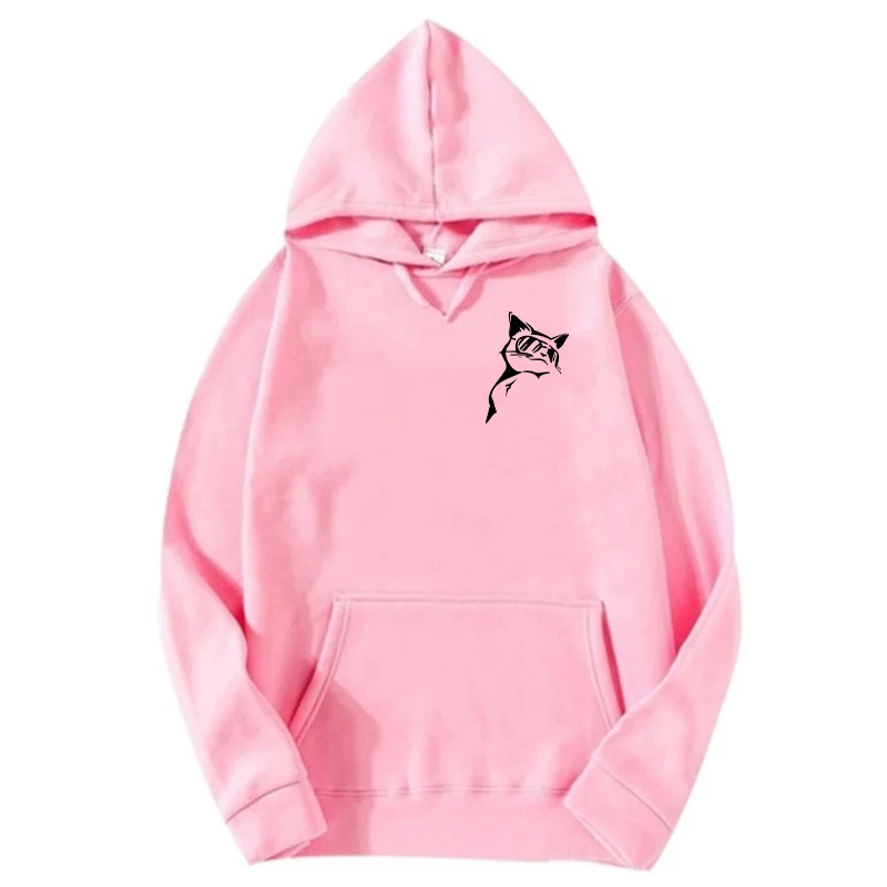 Autumn and Winter Men's and Women's Casual Hoodies Cat Print Fashion Sportswear Long Sleeves Daily Wear Street Wear