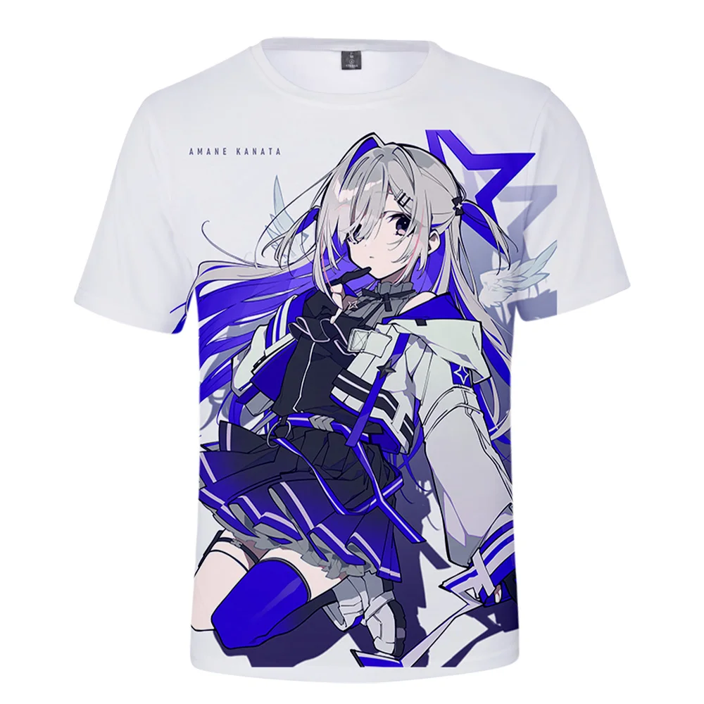 3D HOLOLIVE VTuber Sakura Miko T-shirt Crewneck Short Sleeve Anime Tee Men Women's Tshirt Harajuku Streetwear Clothes