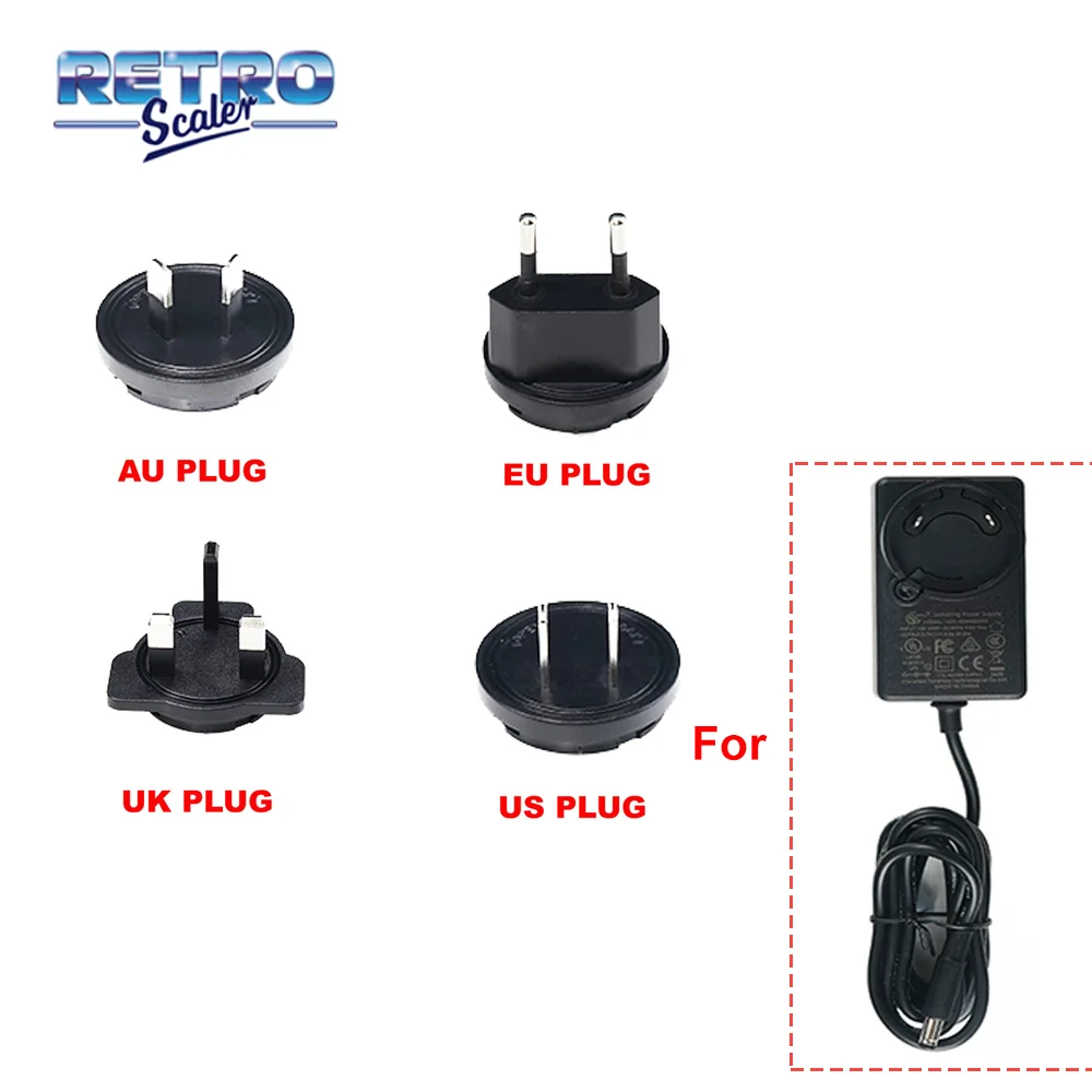 Hochwertiges Netzteil 5V4A Ausgang EU US AU UK Stecker für GBSC Pro HDMI Video-Konverter