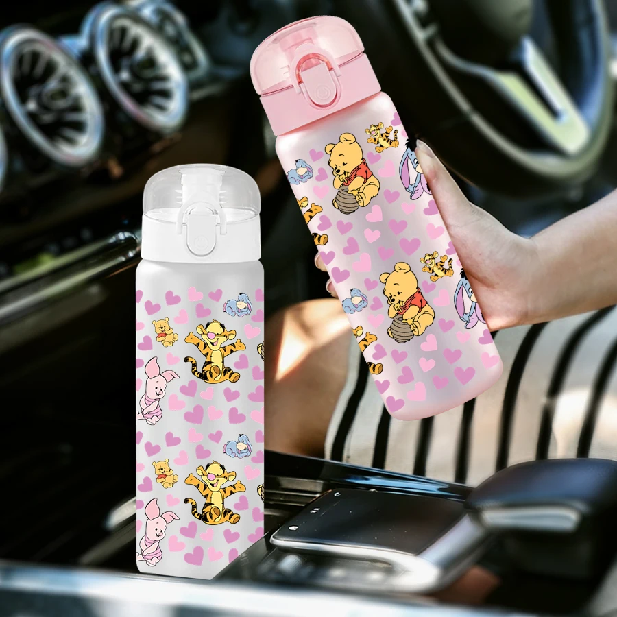 

1 шт., пластиковая бутылка для воды Disney Winnie The Pooh/Love/Pattern, 26 унций, спортивная чашка на день рождения/позад в школу, подарок