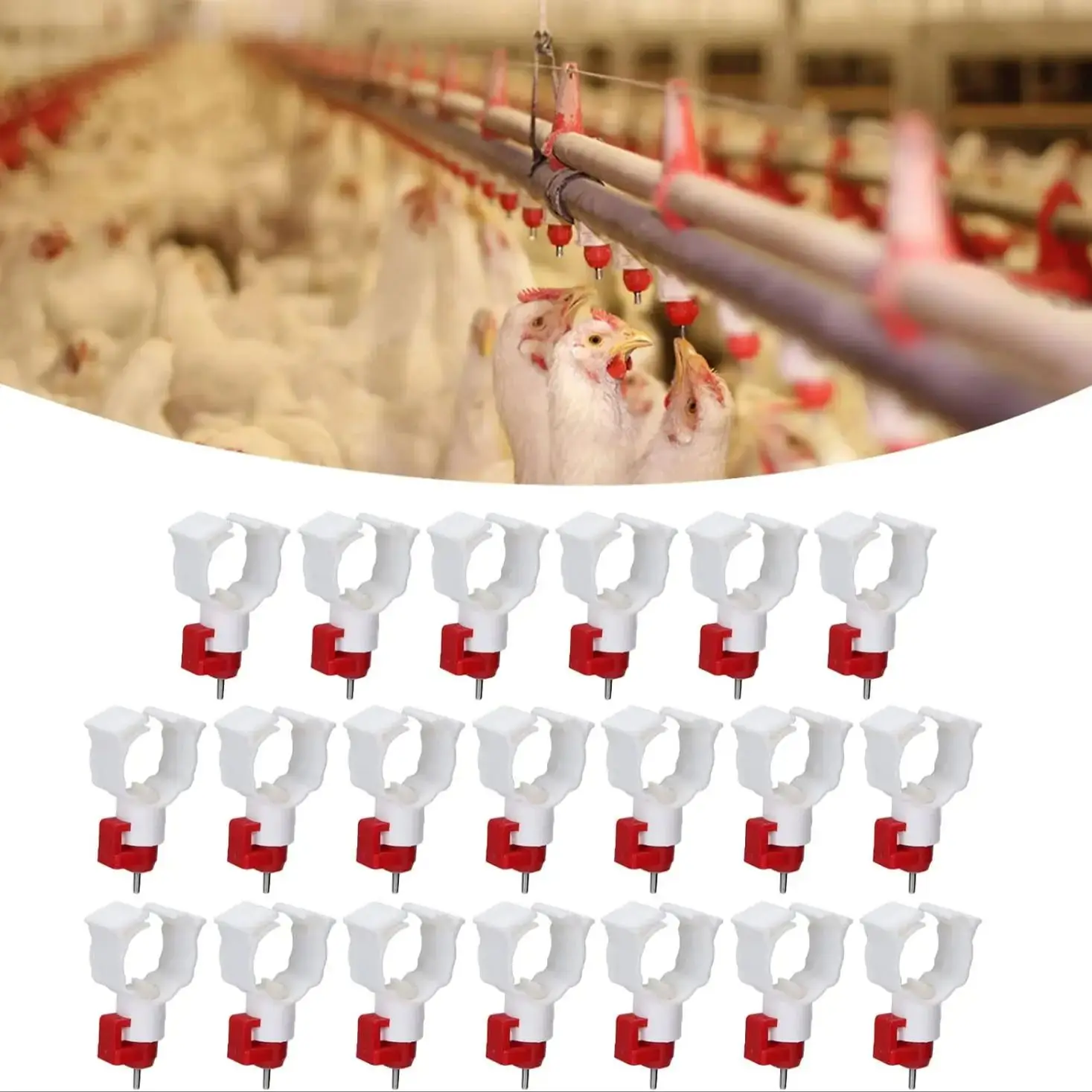 Hohe Qualität 20PCS Huhn Nippel Trinker Automatische Wasser Nippel Mund Trinker für Huhn Rohr Tränke Geflügel Versorgung – Detail 3
