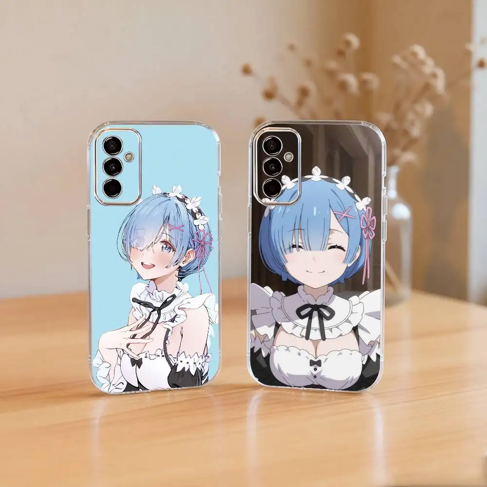 

Rem R-Re Anime Z-Zero Phone Case For SamsungA10,12,20,21S,30,31,40,50,51,52,70,71 Transparent Cover