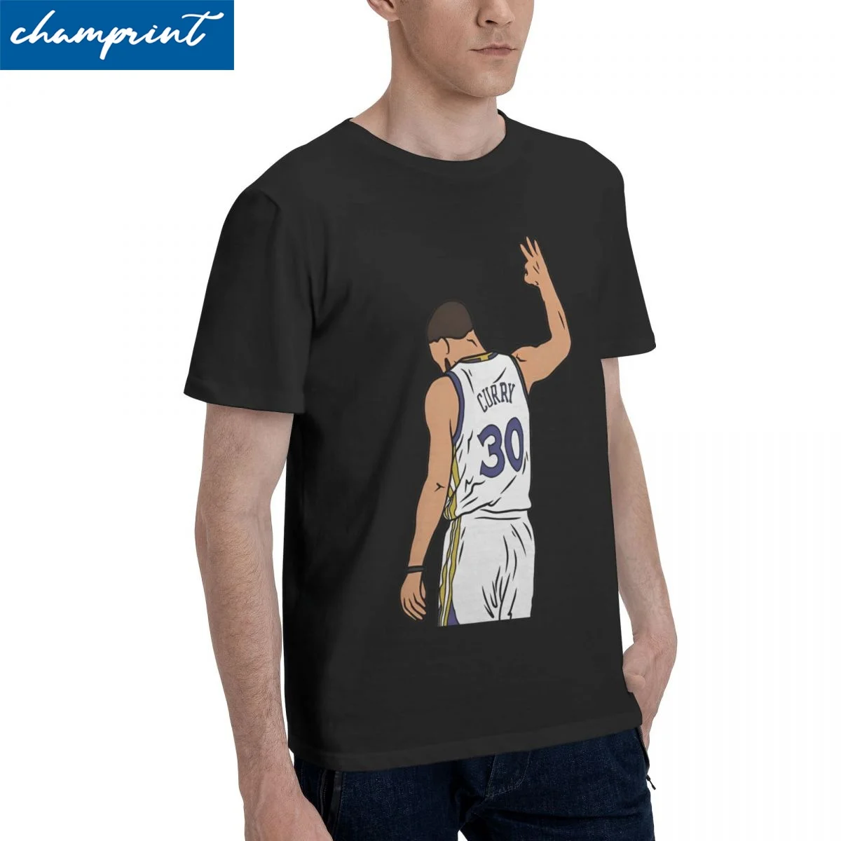 Men Women's Steph 3 Point Celebration Curry T Shirt 100% Cotton Clothes Hipster Short Sleeve O Neck Tees Birthday Gift T-Shirts