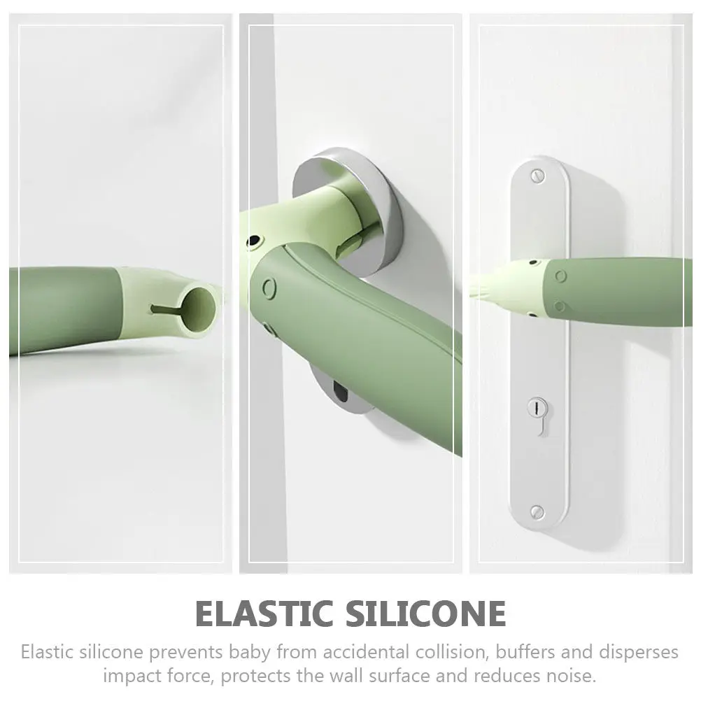 

Silicone Door Handle Sleeve Cartoon Design Protective Door Cover Room Handle Protector Soft Elastic Safety Cover