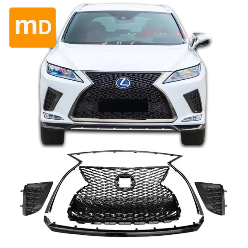 Per 2020-2021 Lexus RX300/2020 H 2021-450 cappuccio nero lucido F SPORT tipo griglia anteriore telaio paraurti protezione accessori auto