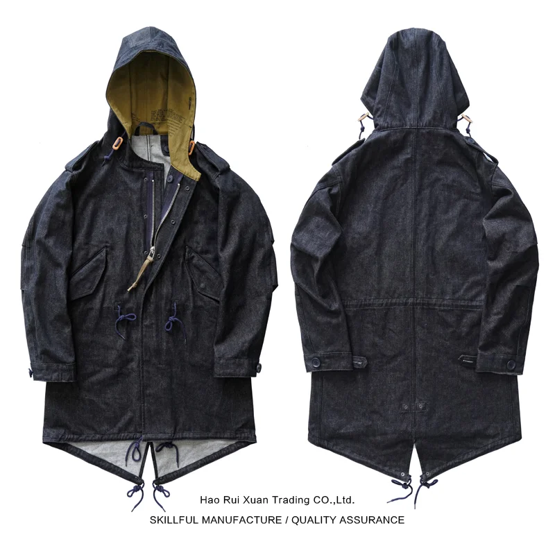 

Sauce M51 Пальто «рыбий хвост» Джинсовая ветровка Джинсовая мужская куртка M1951 PARKA