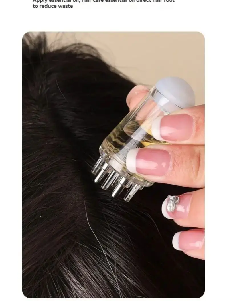 Applicateur de cuir chevelu, peigne de régénération et de coiffure, boule à huile hexagonale, peigne de Massage, outil de Relaxation