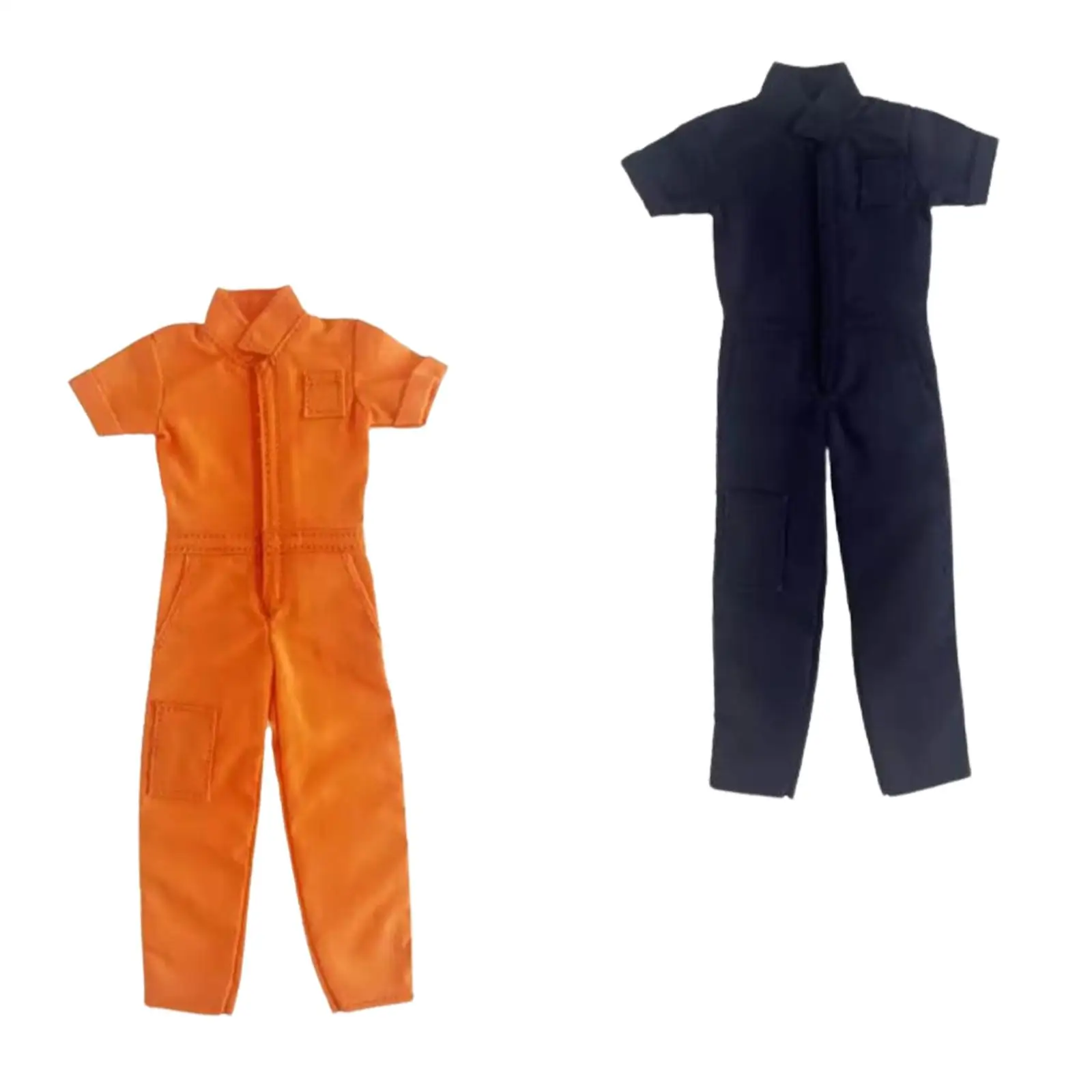 1/12 Short Sleeved Coveralls Miniature Clothing, Cosplay Casual Fashion Overalls for 6'' Male Dolls Figure Accessory