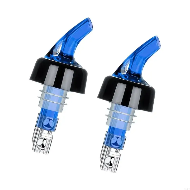 2PCS Wine Pour Nozzles Bottle Pourer 45ml Automatic Measuring Beverage Dispensing Seal Cover For Accurate Cocktails X3UC