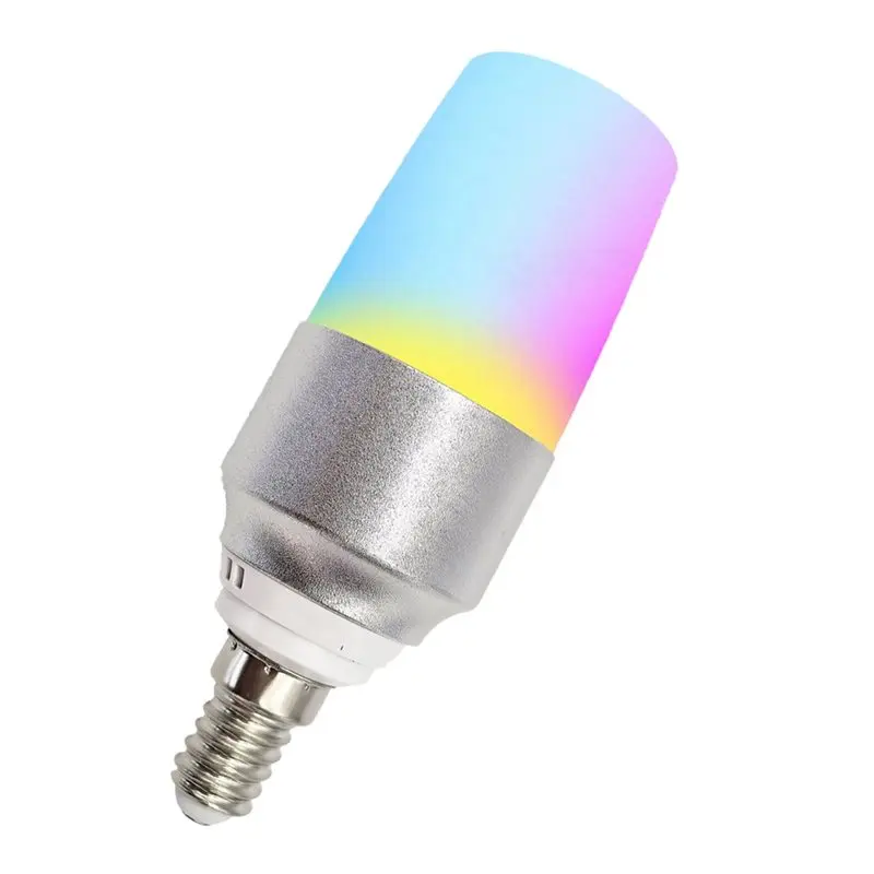 

Y43A-Tuya Smart Wifi E14 RGB LED Bulb Life APP Control CCT+RGB Voice Control Color Adjustment For Bedroom Lamps