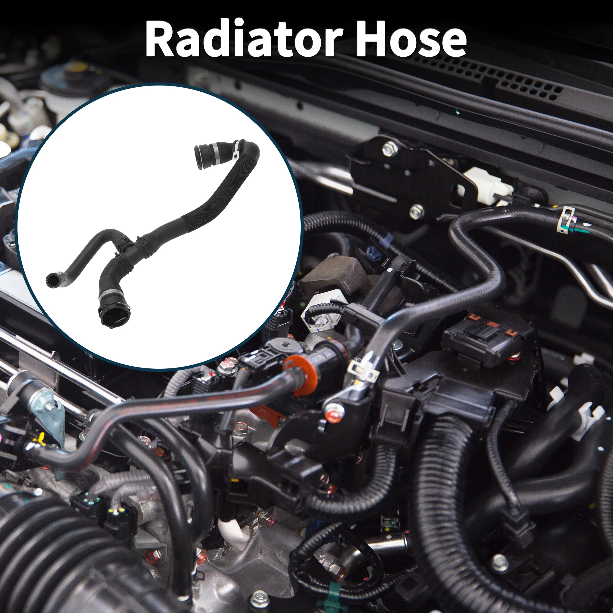 

UXCELL Radiator Hose Water Pipe for Audi A8 2003-2007 No.4E0121101BT Rubber 1 Pc