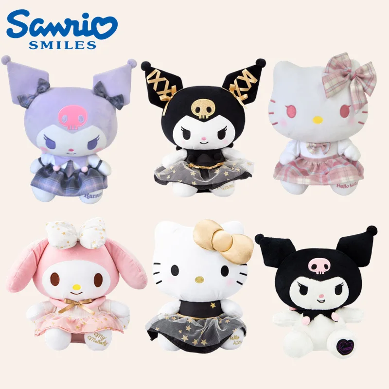 

Sanrio плюшевая кукла черно-Золотая кукла Kuromi плюшевая игрушка платиновая серия Корица собака Jk Melody девочка подарок на день рождения