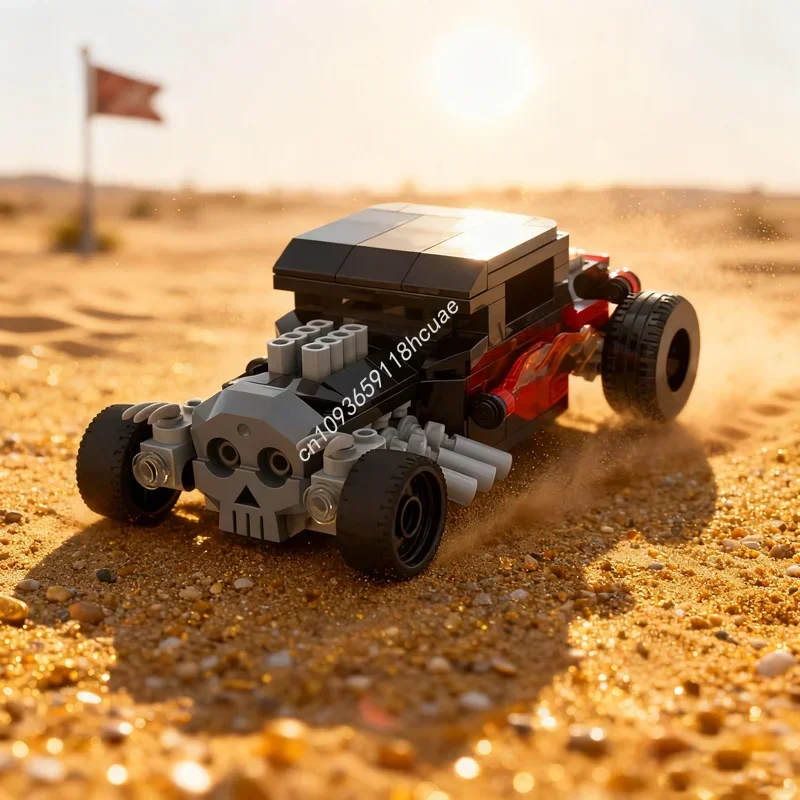 219 piezas MOC HOT WHEELS Bone Shaker 8 Studs City Champions Juguetes Modelo Regalo Festivo Bloques de Construcción DIY Idea Creativa Ladrillo