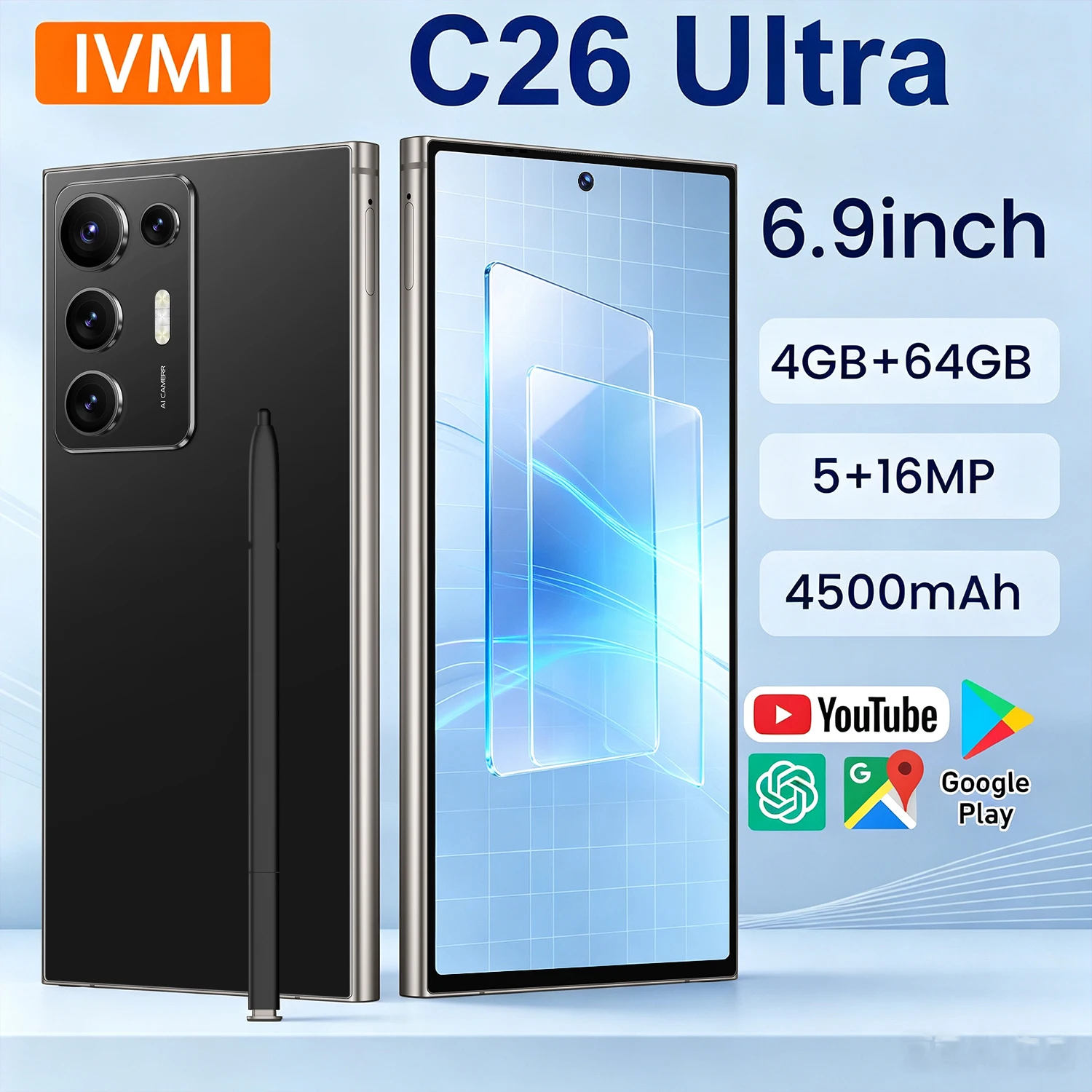 Phone Cases Green - IVMI C26 Ultra Smartphone Android10.0 6.9