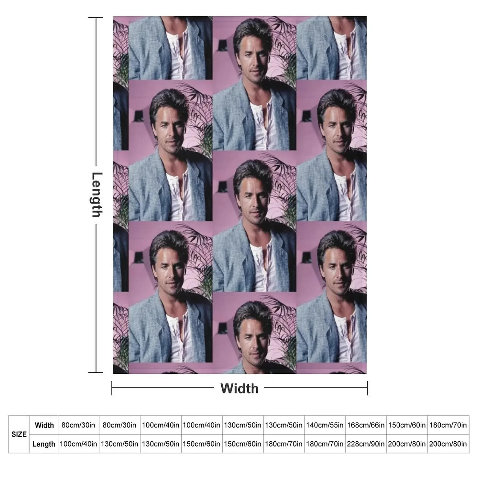 Don Johnson MIAMI VICE Throw Blanket Soft Plaid Moving For Decorative Sofa Softest Blankets For Baby Blankets