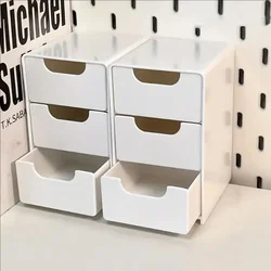 3-Tier Organizers Desktop Organizer With Drawers Storage Desk Stationery Office Accessories Plastic Drawer School Supplies