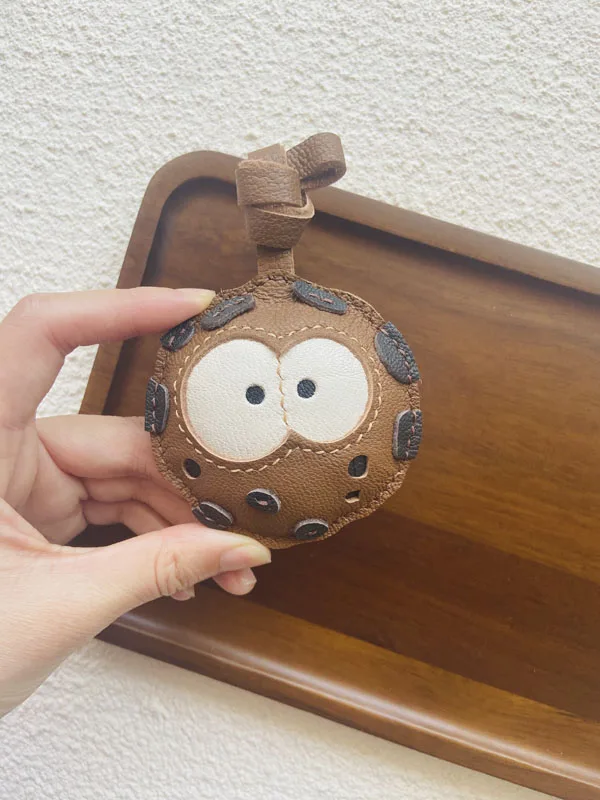 

Leather Cookies Keychain Pendant Mobile Phone Pendant Bag Cookies Keychain Goatskin