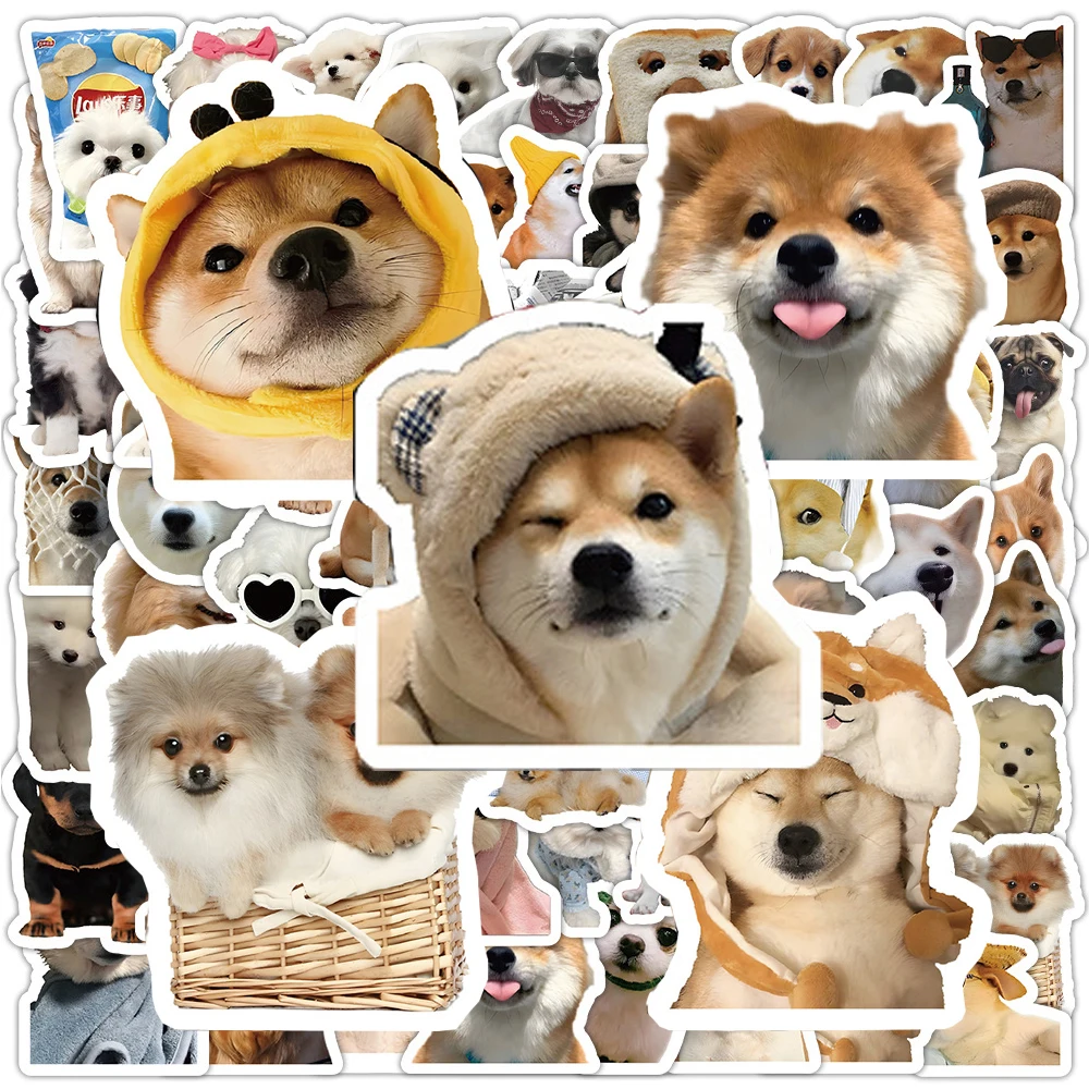 

10/30/50/100pcs Funny Dog Stickers Cartoon Cute Decals Toys Notebook Guitar Laptop Luggage Car Waterproof Graffiti Kids Sticker