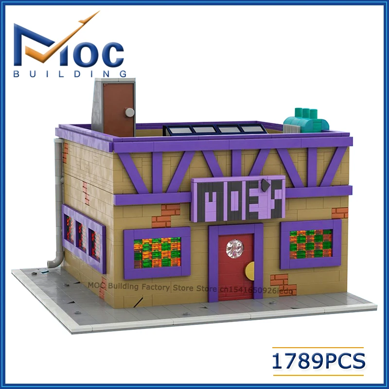 

Строительные блоки MOC, классические анимационные сцены, модель таверны, сделай сам, сборные кирпичи, креативная архитектура, вид на улицу, игрушки, рождественские подарки