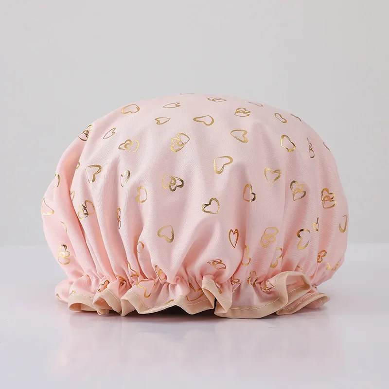 Waterproof Shower Cap Satin Beanie Hair Bonnet Bath Accessories Shampoo Women Shower Caps Bathroom Dust-proof Set