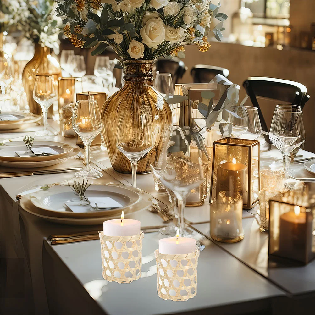 6 Pcs Decoration Table Multifunctional Flower Basket Natural Centerpiece Lanterns