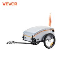 VEVOR 100lbs Bike Cargo Trailer Foldable Bicycle Wagon Cart with Waterproof Cover & Safe Reflectors Fits 22\
