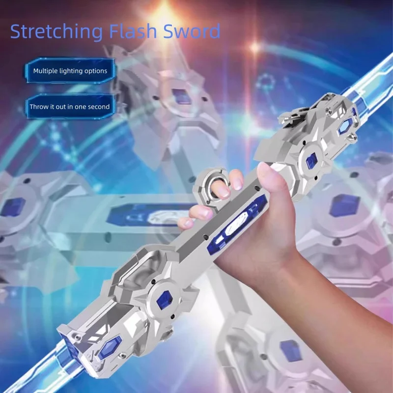 

Scalable lightsaber finger rotating laser sword flash, luminous sound effects, role-playing special effects combat toy