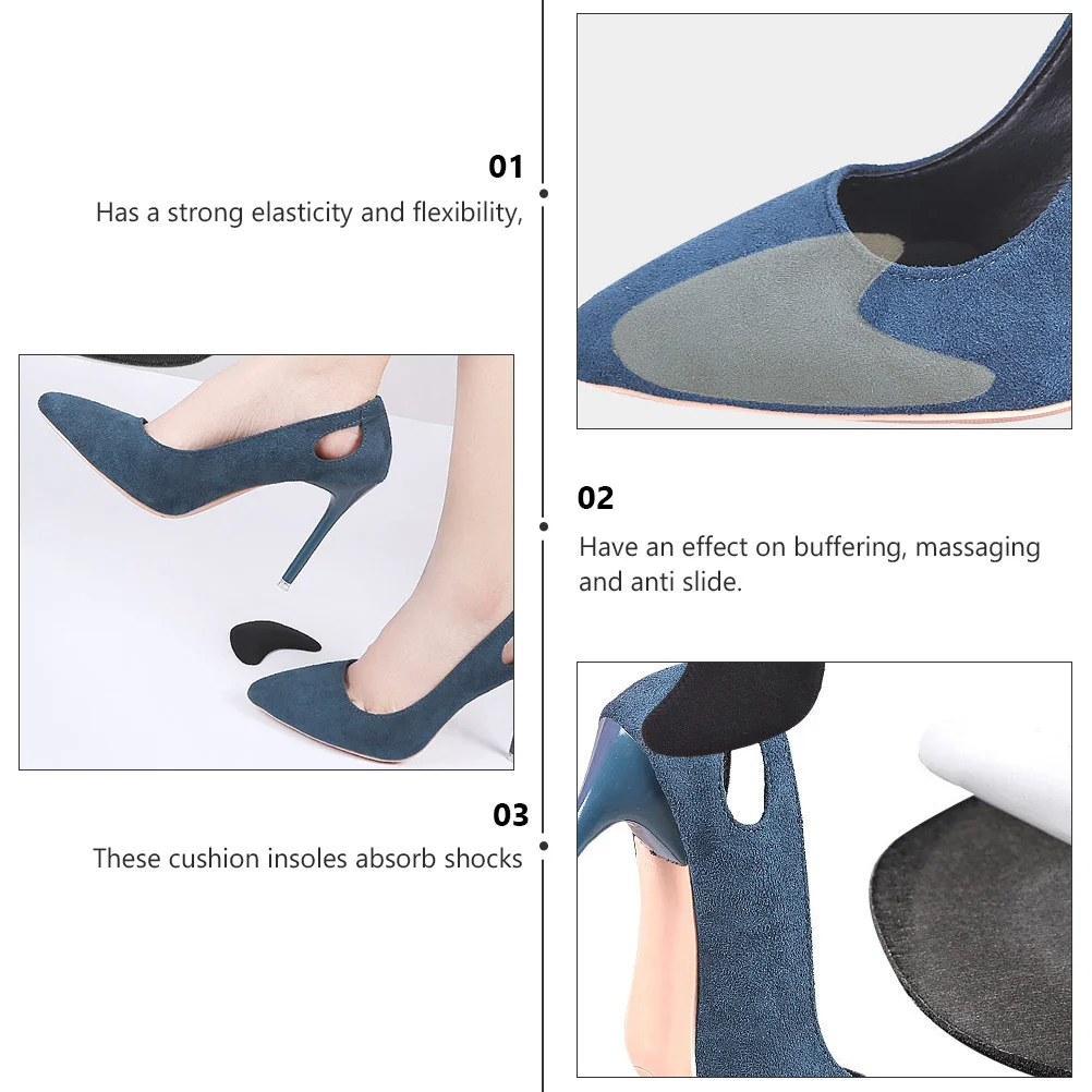 4Pairs Toe Pads Forefoot Inserts High Heel Protective Cushions Pain Relief Ball of Foot Pressure Reduction Shock Absorbing High