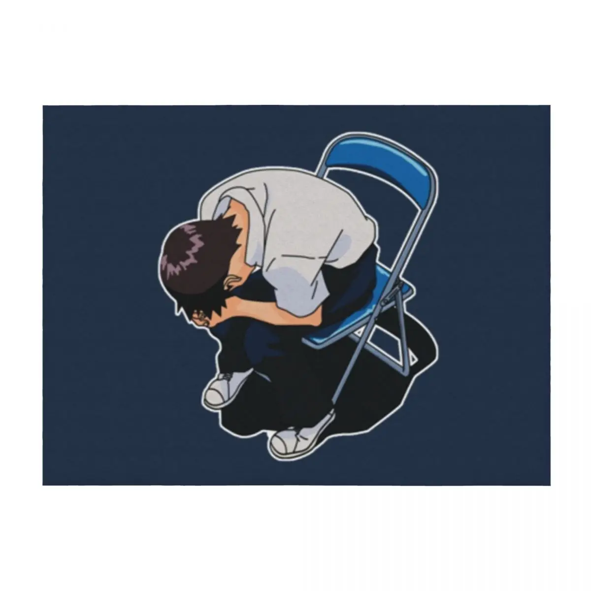 

Shinji Ikari Throw Blanket Flannel wednesday Plaid Plaid on the sofa Blankets