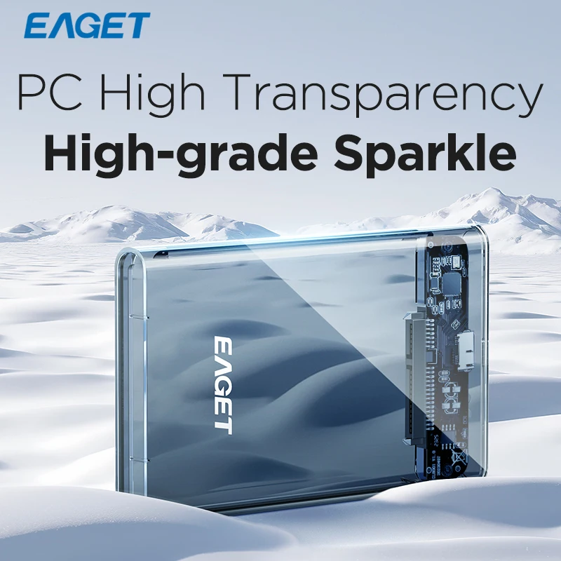 Eaget 5Gbps 2.5 "صندوق القرص الصلب الخارجي SATA إلى USB C 3.2 Gen 1 HD حاوية القرص الصلب الخارجي للكمبيوتر الشخصي E16