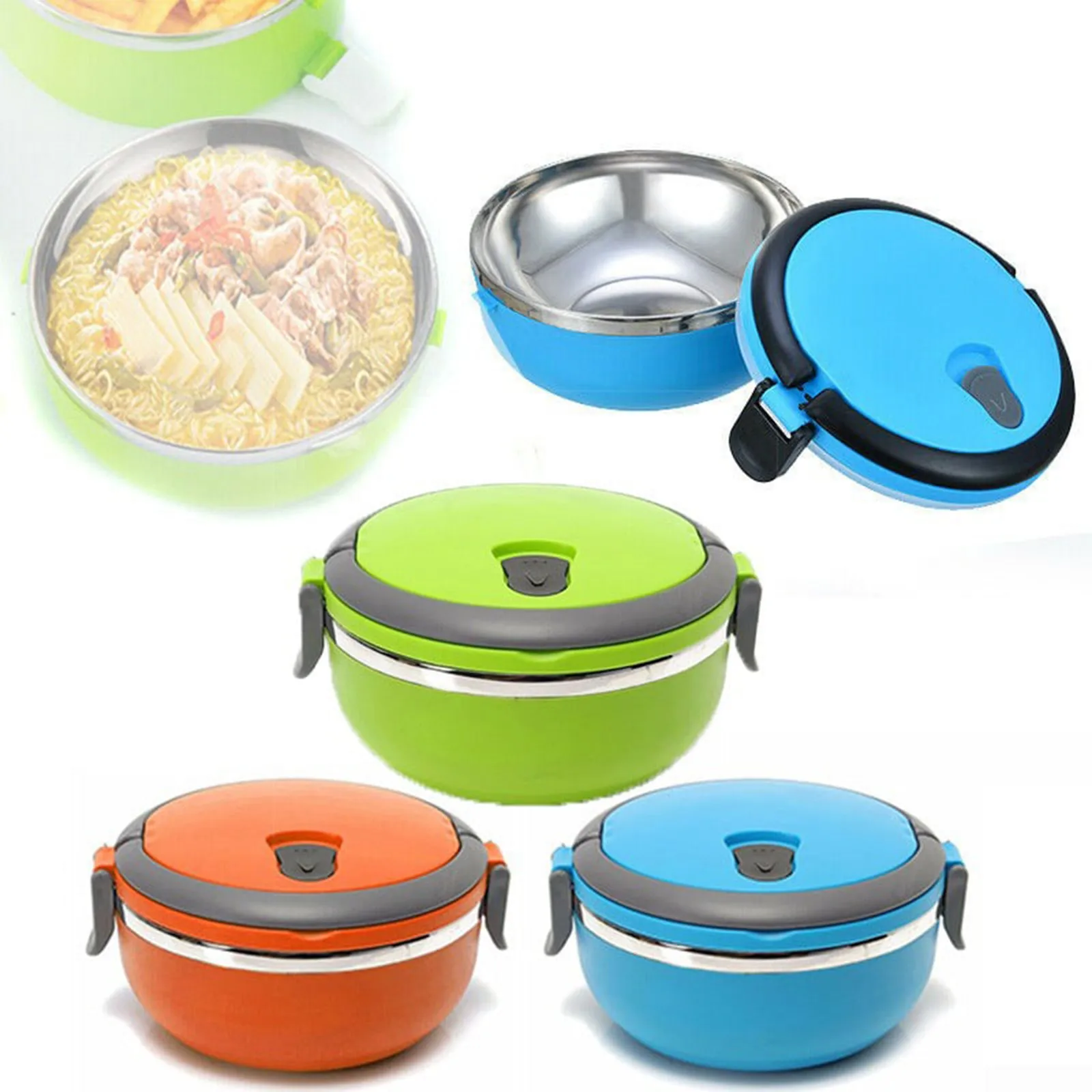 Kids Adult Food Thermal Picnic Lunch Box Stainless Steel Thermos Vacuum Food Flask Portable Food Soup Insulated Containers